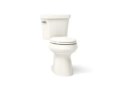 Two-piece elongated toilet with concealed trapway, 1.28 gpf^Kohler Online