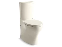Two-piece elongated toilet with skirted trapway, dual-flush^Kohler Discount