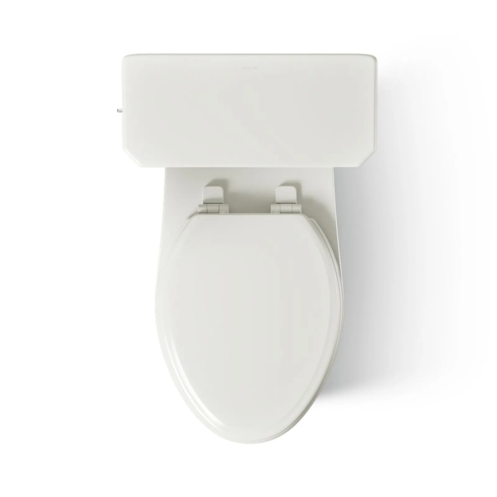 Two-piece elongated toilet with skirted trapway, 1.28 gpf^Kohler Best