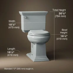 Two-piece round-front toilet, 1.28 gpf^Kohler Clearance