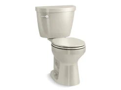 Two-piece round-front toilet, 1.28 gpf^Kohler New