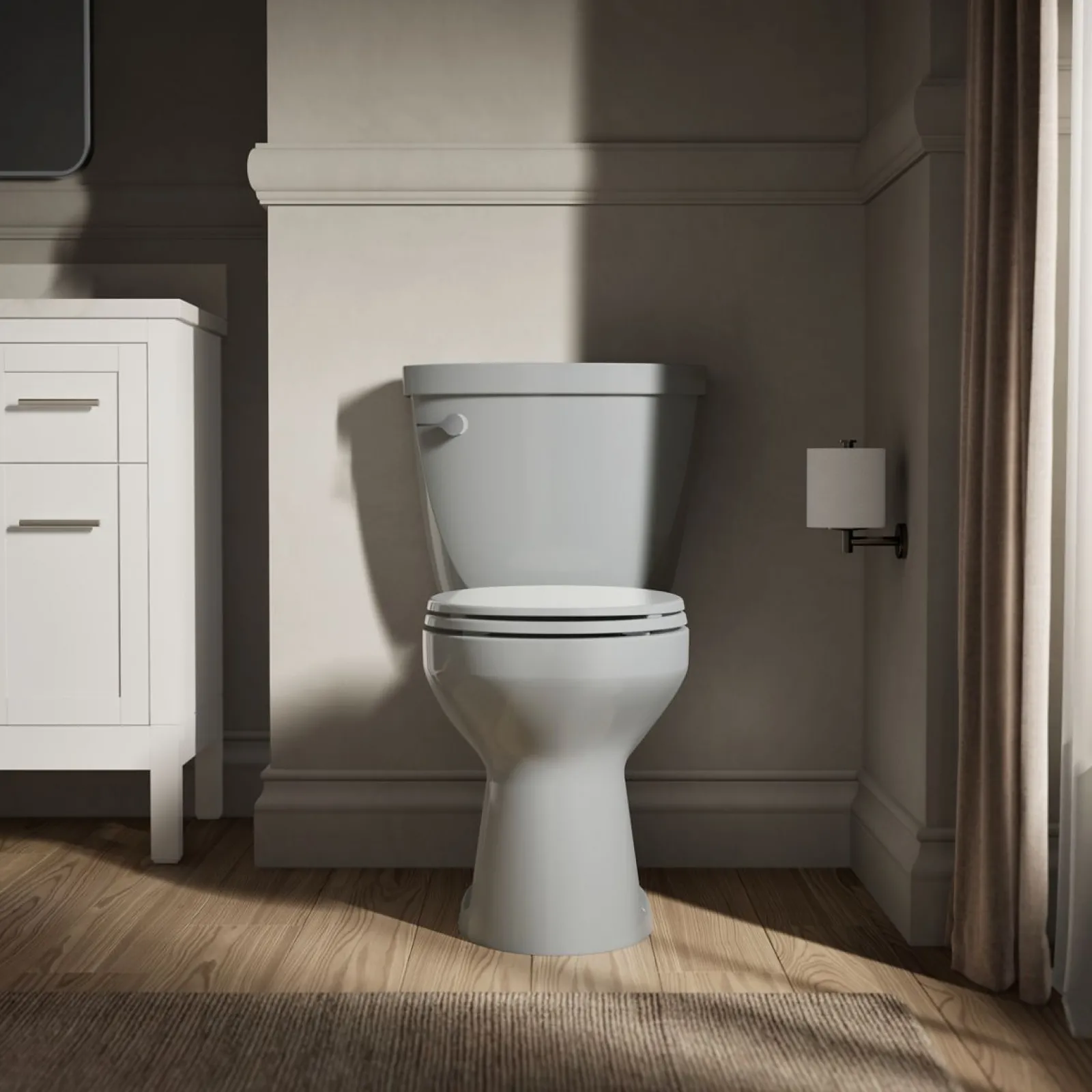 Two-piece round-front toilet, 1.28 gpf^Kohler New