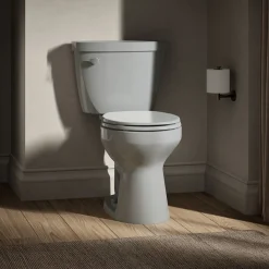 Two-piece round-front toilet, 1.28 gpf^Kohler New