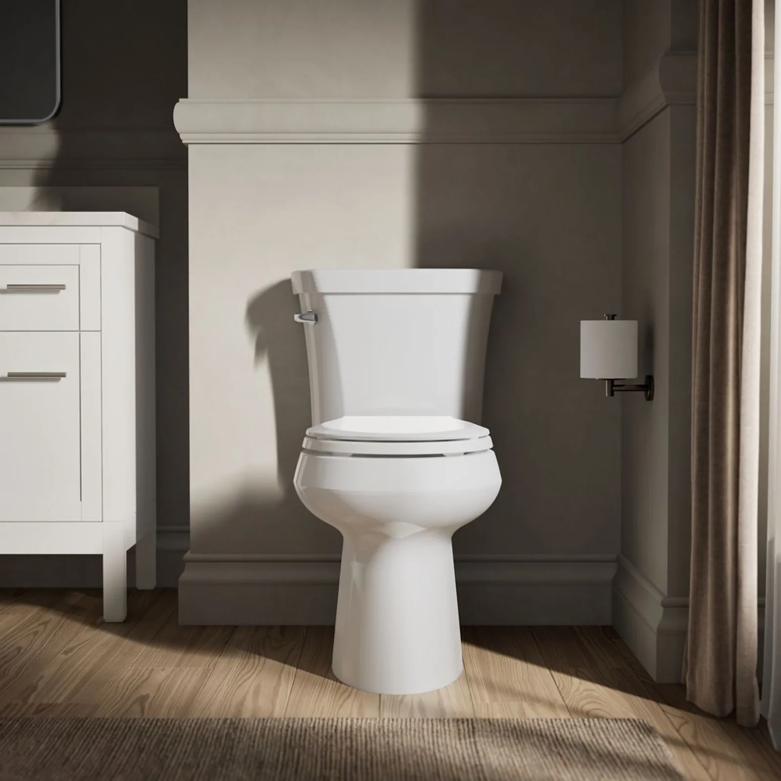 Two-piece round-front toilet, 1.28 gpf^Kohler New