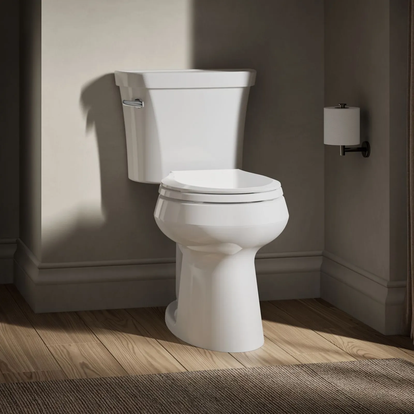 Two-piece round-front toilet, 1.28 gpf^Kohler New