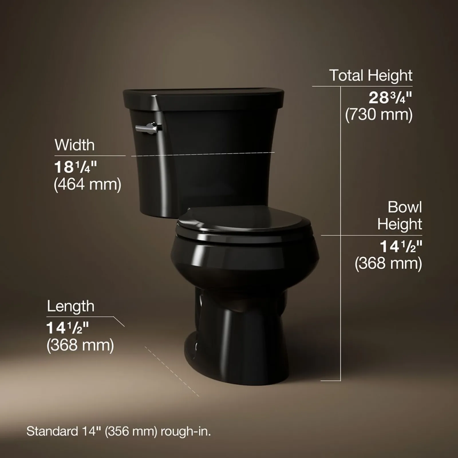 Two-piece round-front toilet, 1.28 gpf^Kohler Best