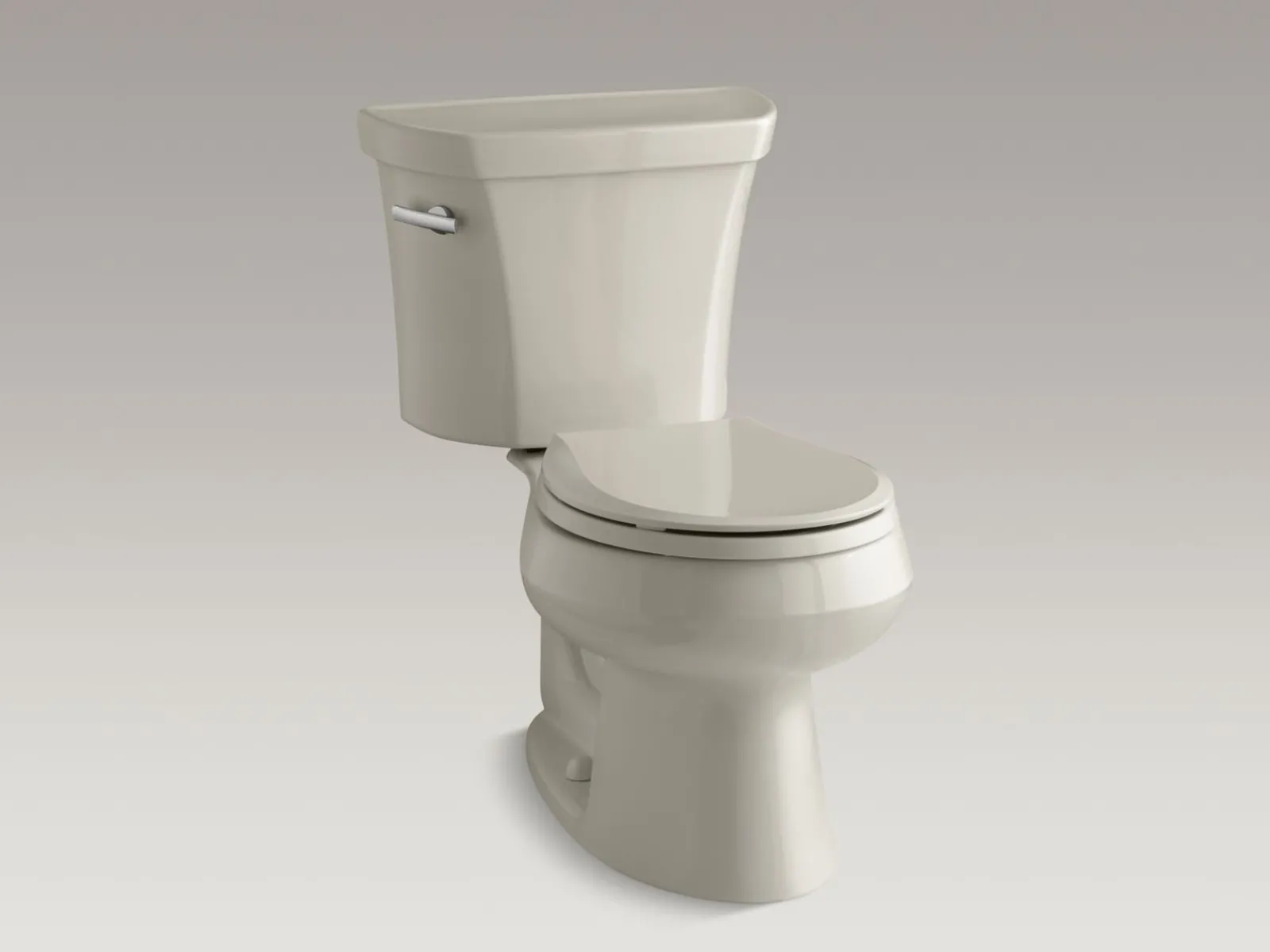 Two-piece round-front toilet, 1.28 gpf^Kohler Clearance