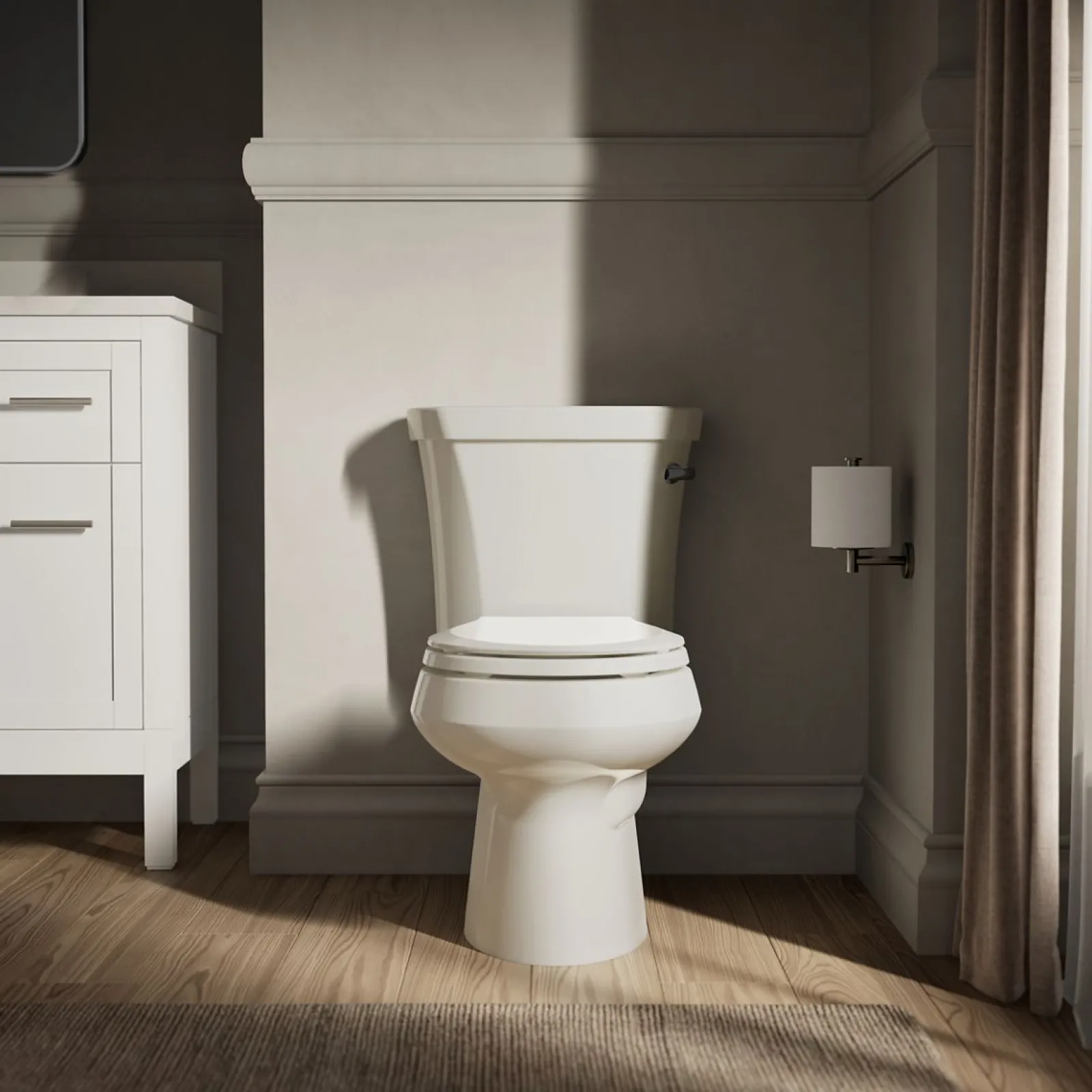 Two-piece round-front toilet, 1.28 gpf^Kohler Outlet