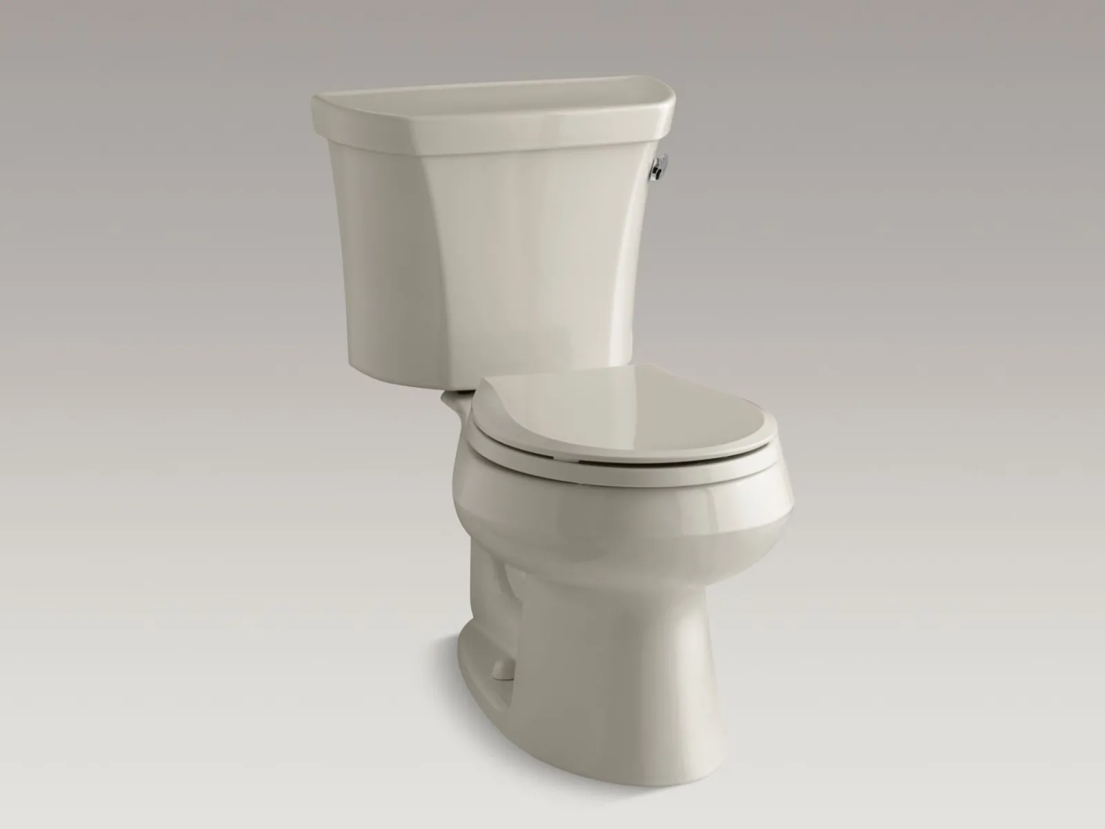 Two-piece round-front toilet, 1.28 gpf^Kohler Outlet