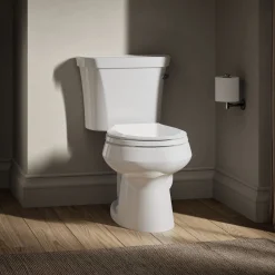 Two-piece round-front toilet, 1.28 gpf^Kohler Outlet