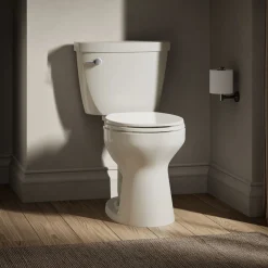 Two-piece round-front toilet, 1.28 gpf^Kohler Clearance