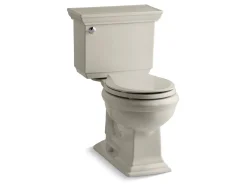 Two-piece round-front toilet, 1.28 gpf^Kohler