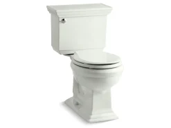 Two-piece round-front toilet, 1.28 gpf^Kohler