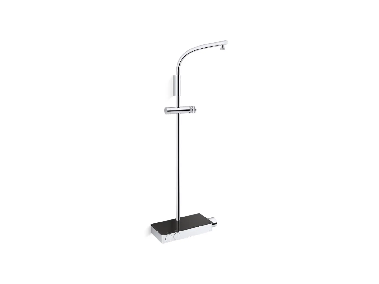 Two-way exposed thermostatic valve with shower column for rainhead and handshower^Kohler