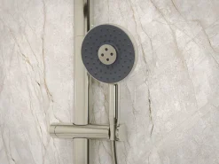 Two-way exposed thermostatic valve with shower column for rainhead and handshower^Kohler