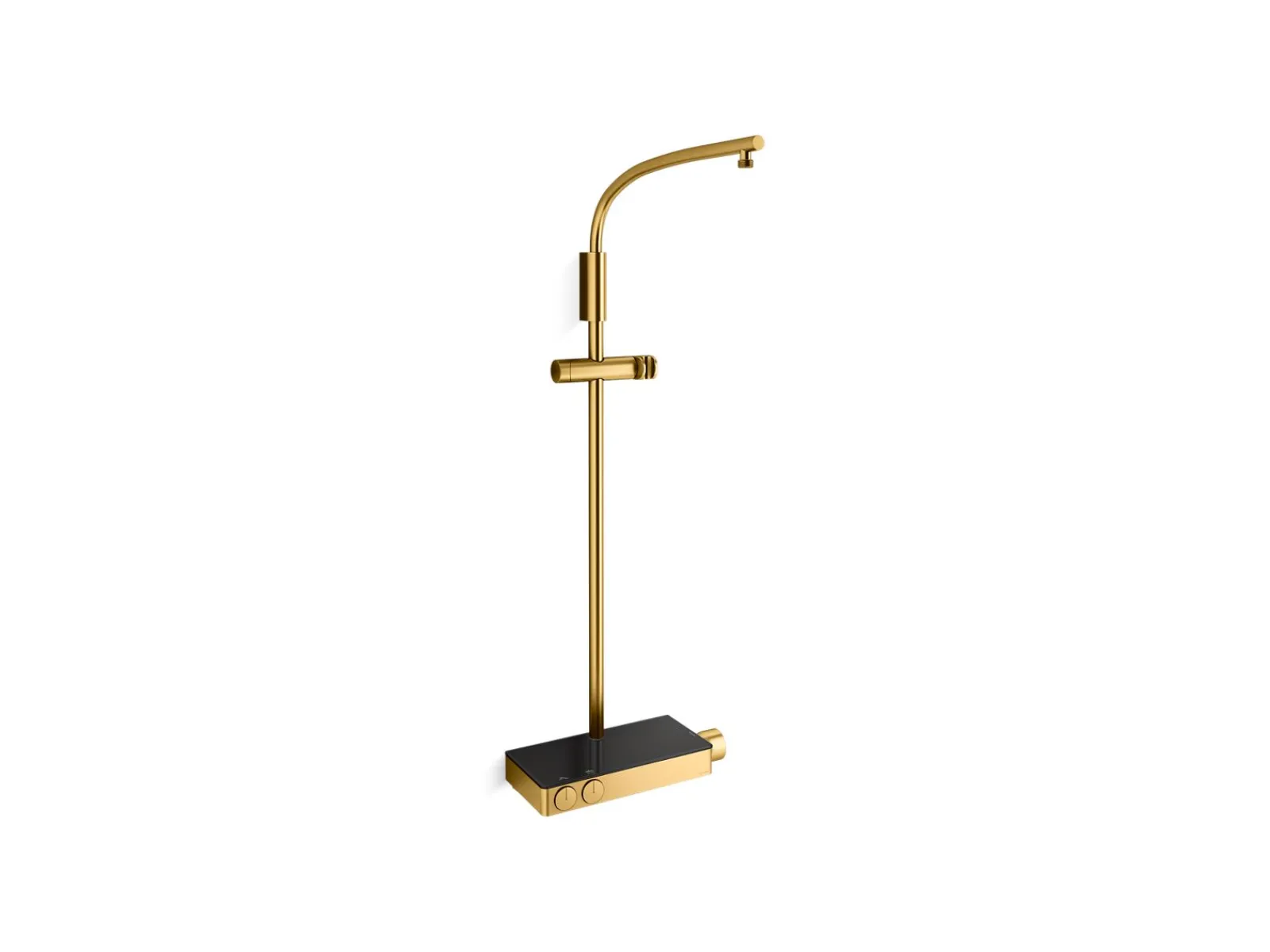 Two-way exposed thermostatic valve with shower column for rainhead and handshower^Kohler