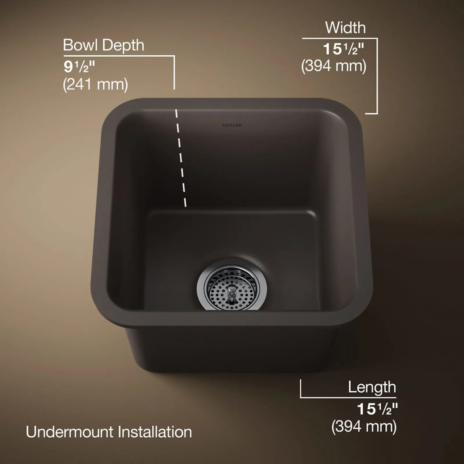 15-1/2" undermount bar sink^Kohler New