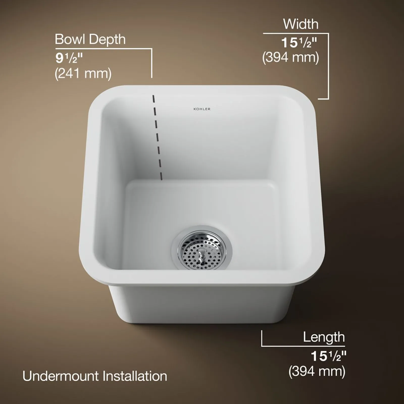 15-1/2" undermount bar sink^Kohler New