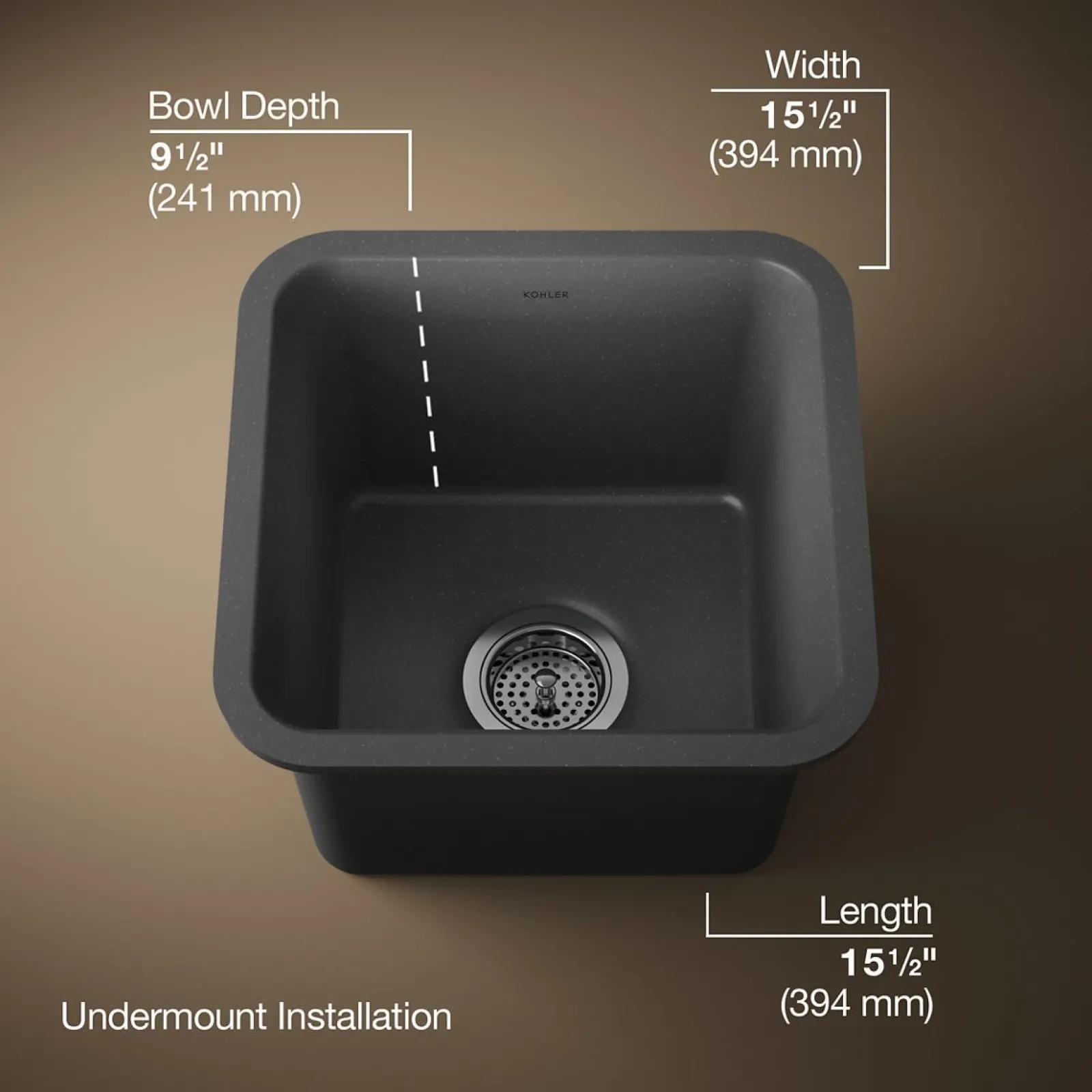 15-1/2" undermount bar sink^Kohler New