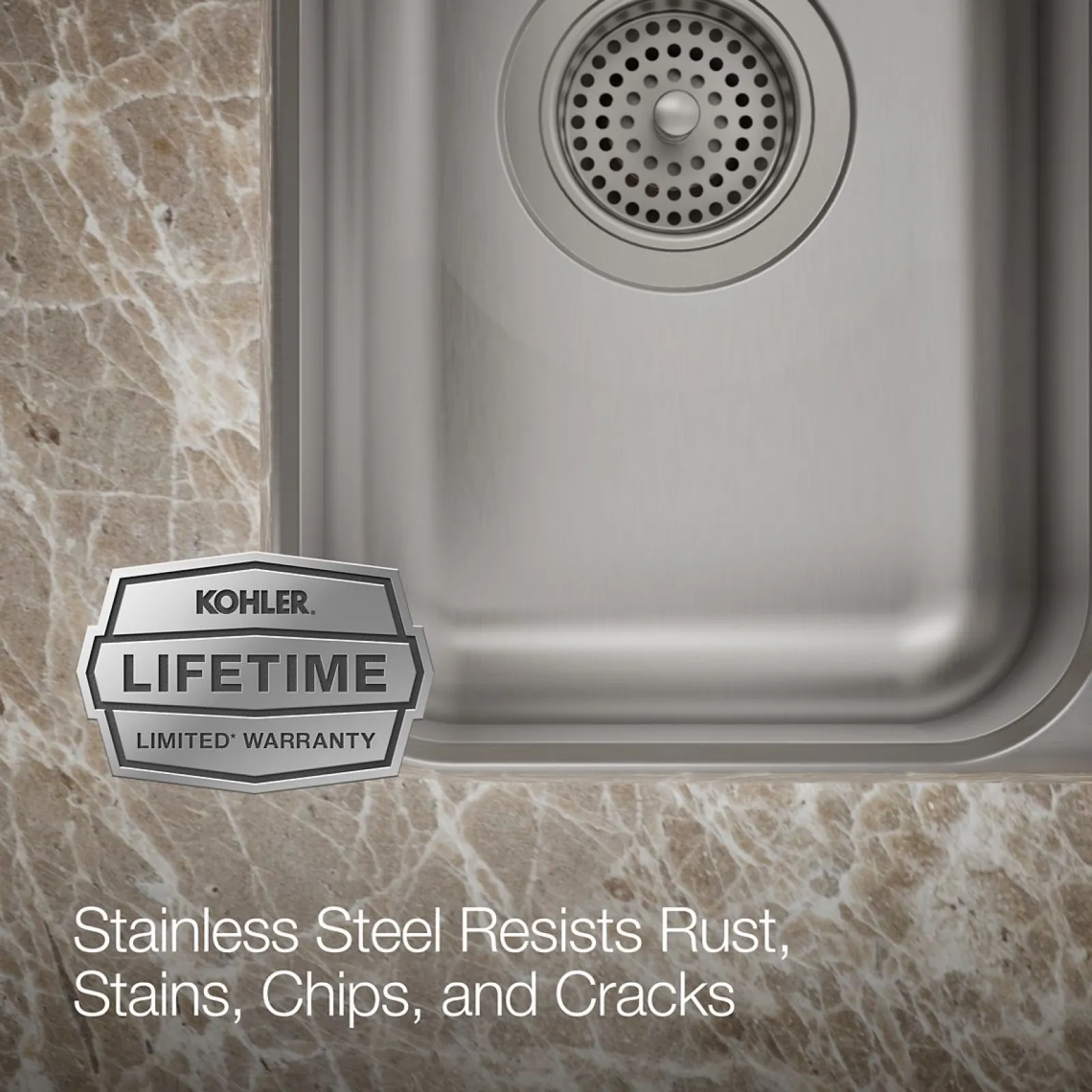 31-1/2" undermount double-bowl kitchen sink^Kohler Discount