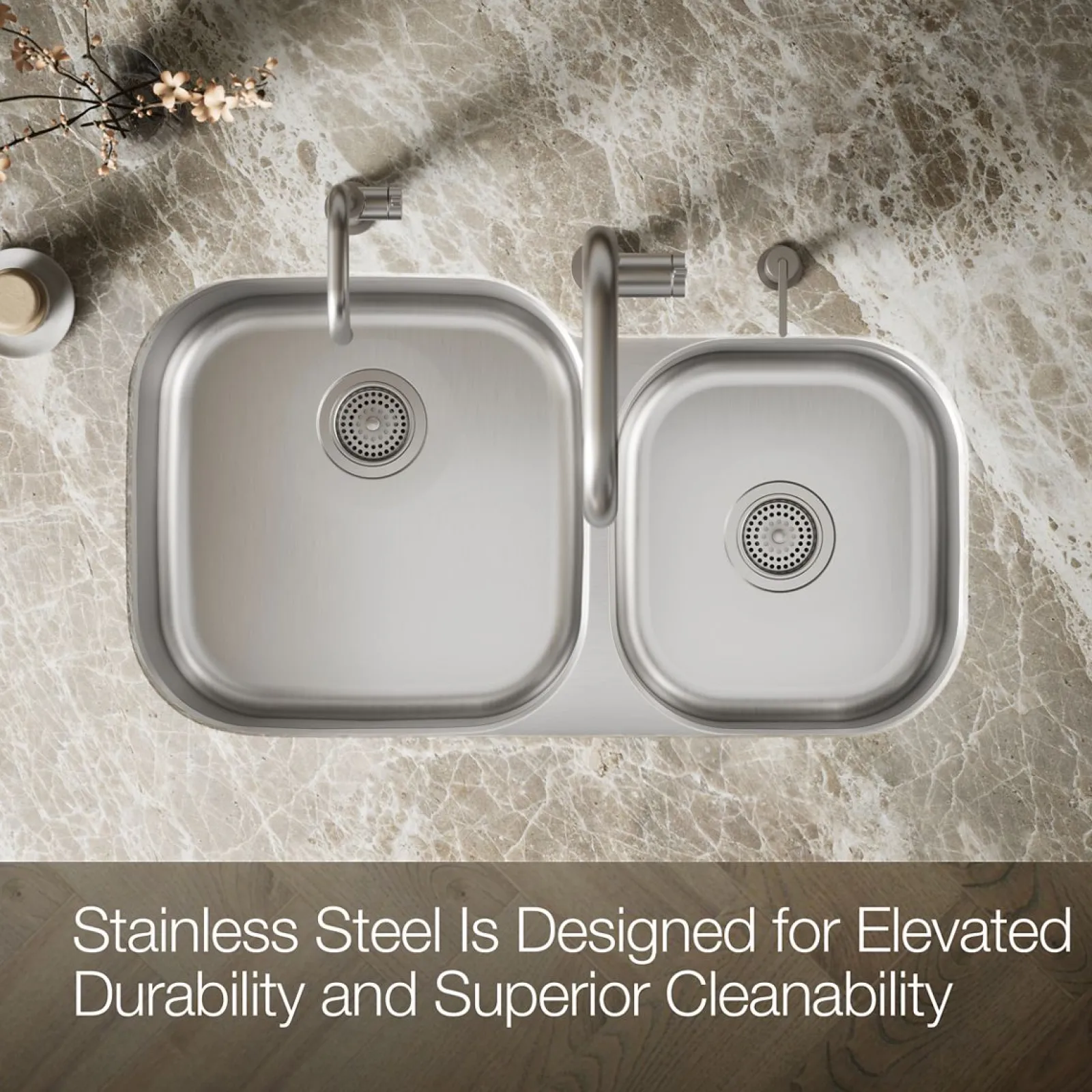 35-1/4 undermount double-bowl kitchen sink^Kohler Outlet
