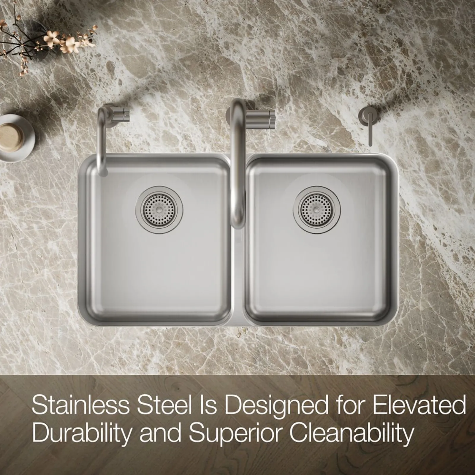 31-1/2" undermount double-bowl kitchen sink^Kohler Outlet