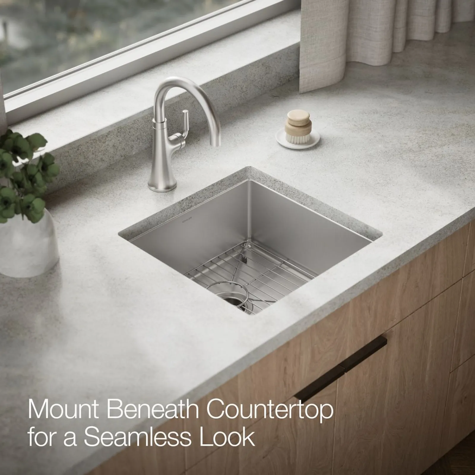 18-1/4" undermount single-bowl bar sink^Kohler Hot