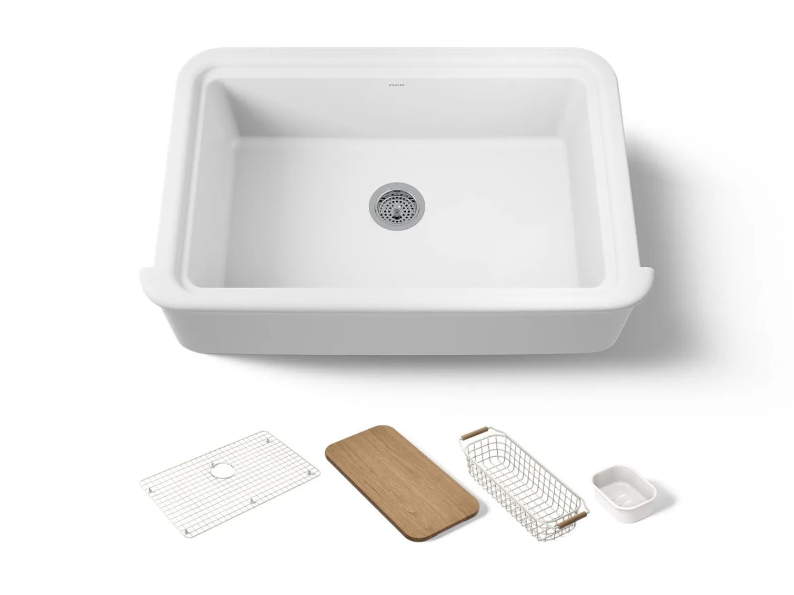 35-1/2" undermount single-bowl farmhouse workstation kitchen sink^Kohler Discount