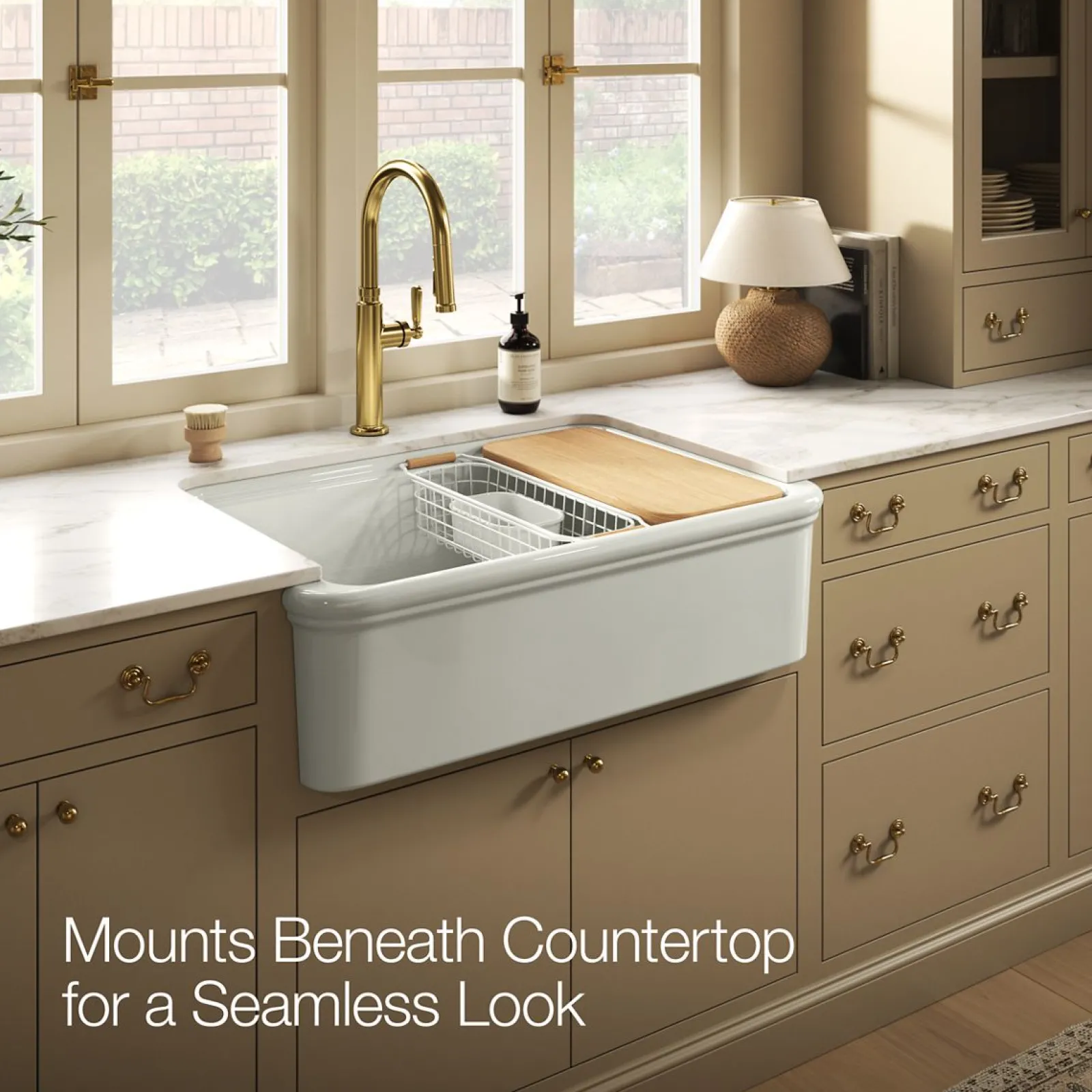 35-1/2" undermount single-bowl farmhouse workstation kitchen sink^Kohler Discount