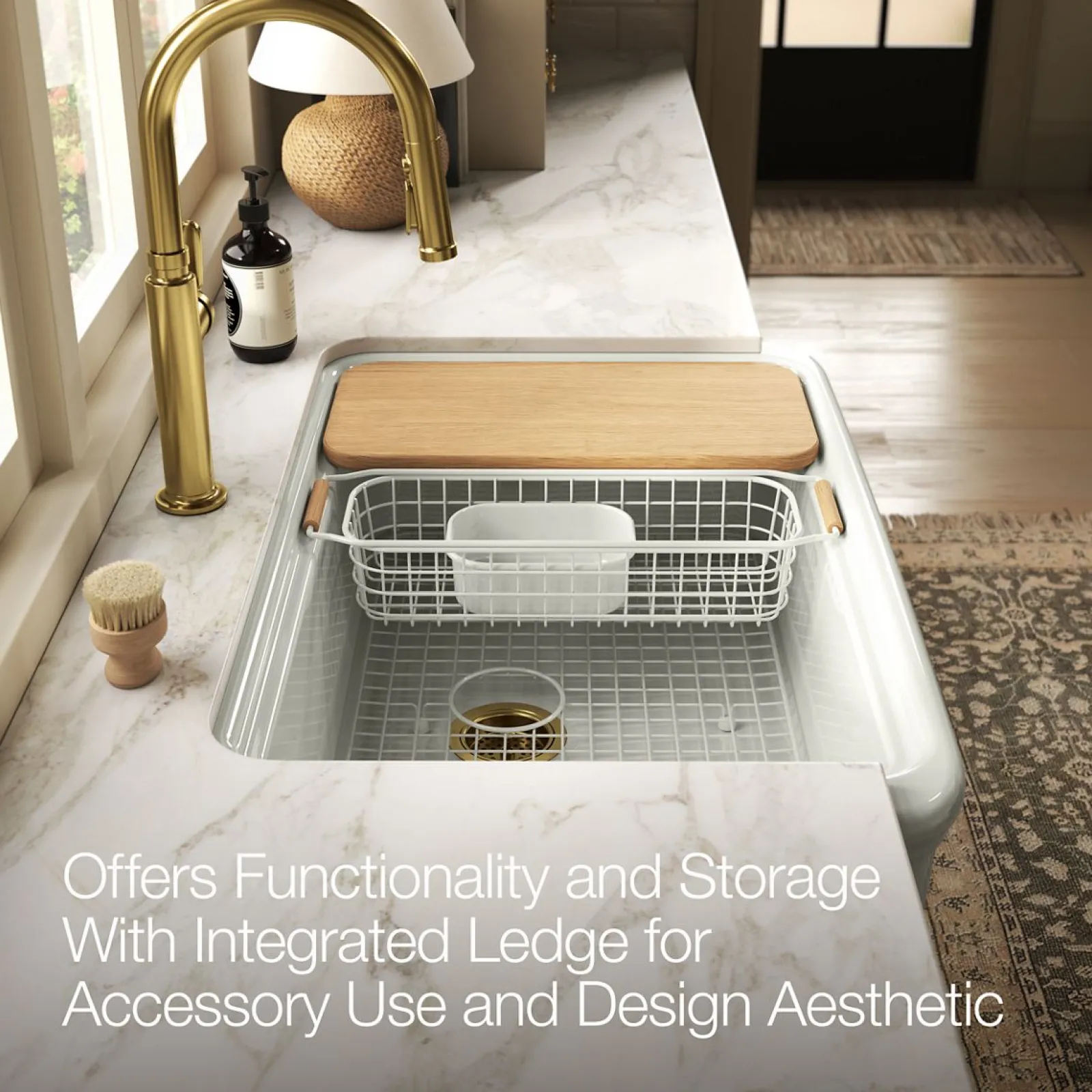 35-1/2" undermount single-bowl farmhouse workstation kitchen sink^Kohler Discount