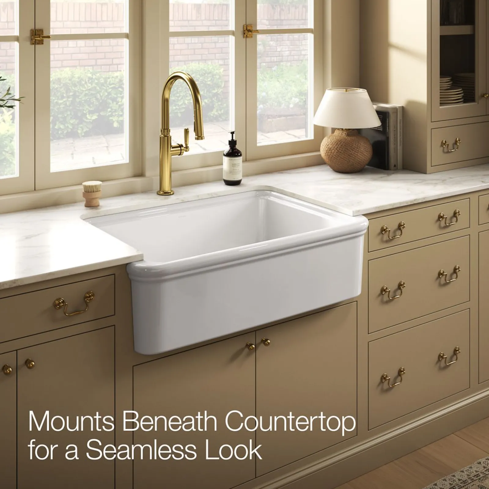 35-1/2" undermount single-bowl farmhouse kitchen sink^Kohler Best
