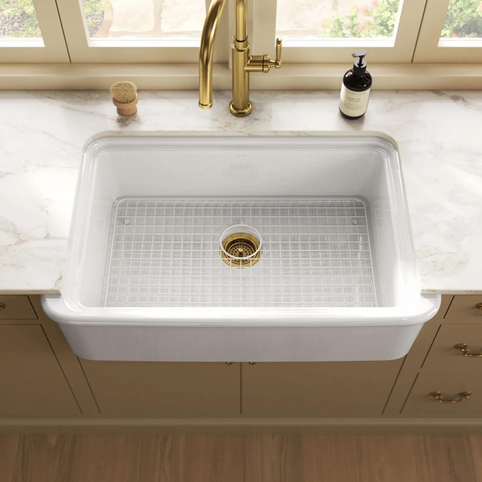 35-1/2" undermount single-bowl farmhouse kitchen sink^Kohler Best