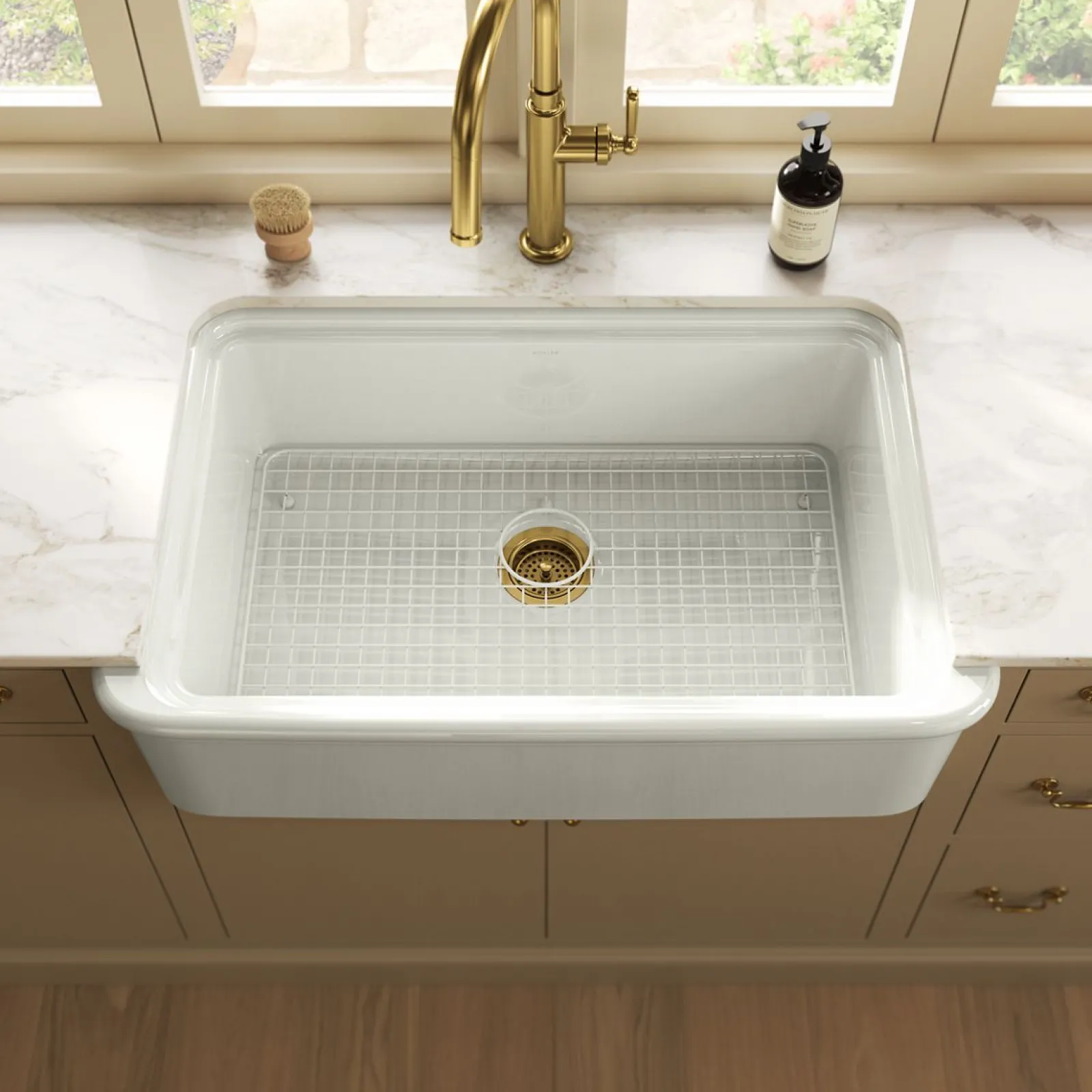35-1/2" undermount single-bowl farmhouse kitchen sink^Kohler Best