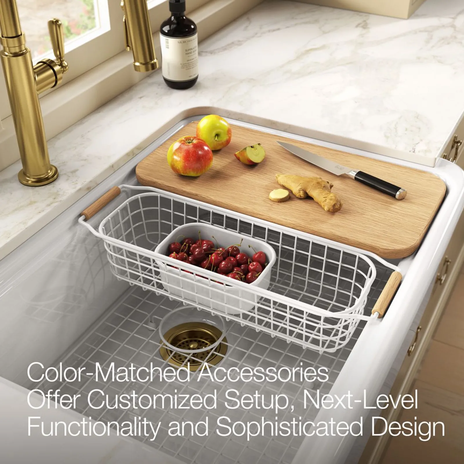 32-1/2" undermount single-bowl farmhouse workstation kitchen sink^Kohler Online