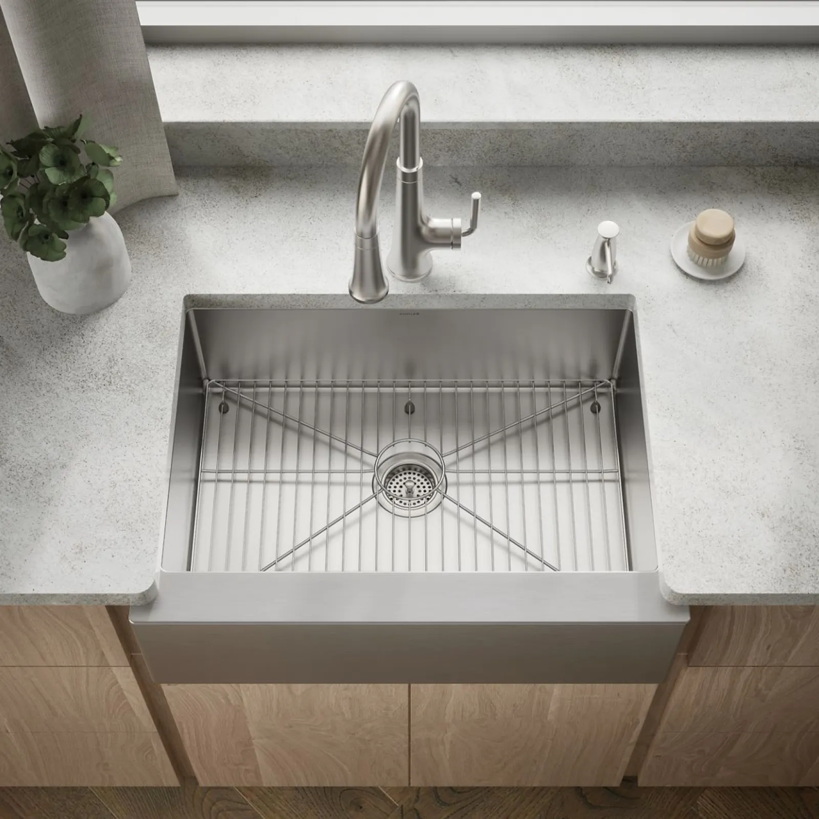 29-1/2" undermount single-bowl farmhouse kitchen sink^Kohler Sale