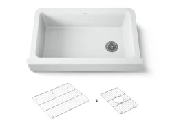 Undermount single-bowl farmhouse kitchen sink^Kohler New