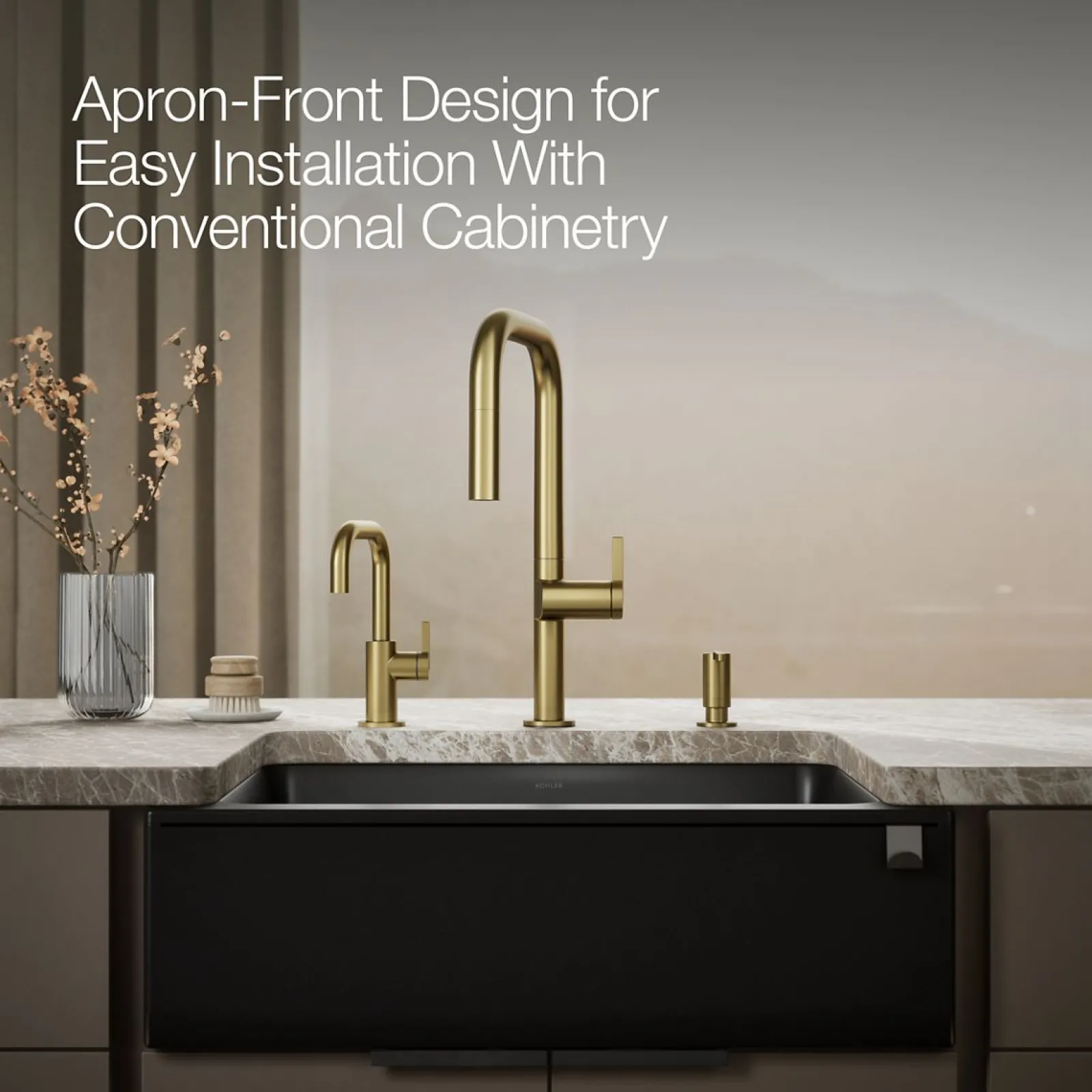 29-11/16" undermount single-bowl farmhouse kitchen sink^Kohler Clearance