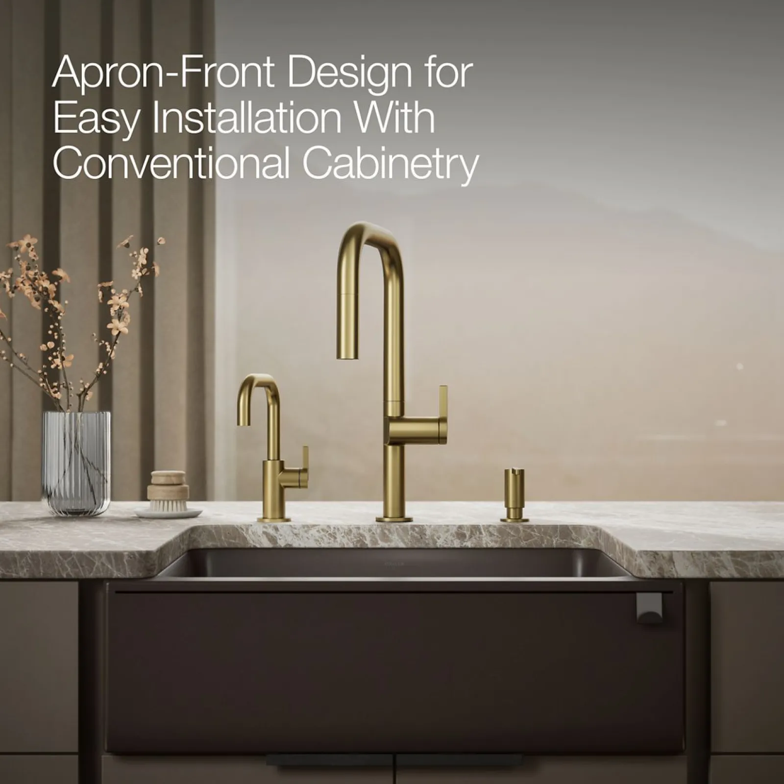 29-11/16" undermount single-bowl farmhouse kitchen sink^Kohler Clearance