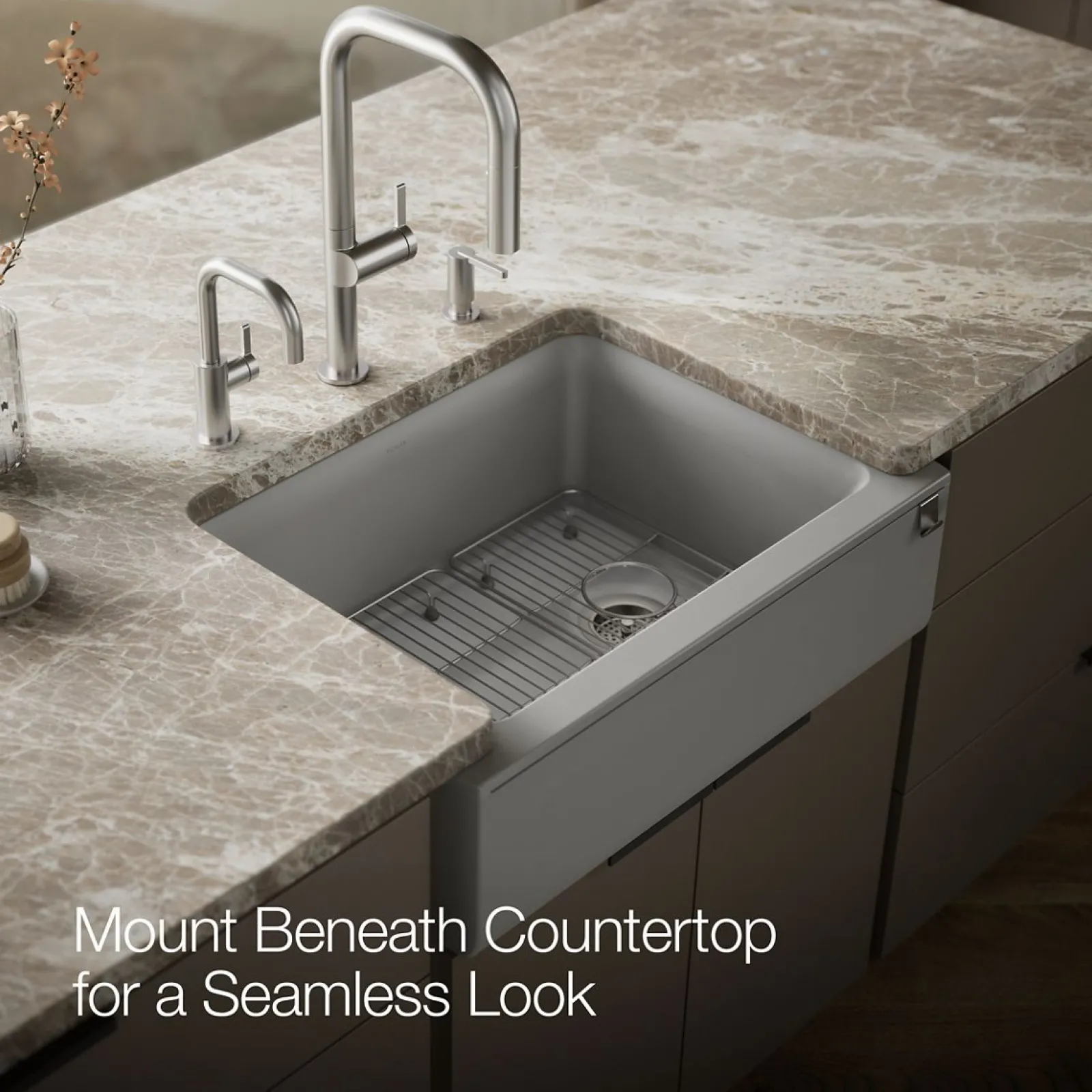29-11/16" undermount single-bowl farmhouse kitchen sink^Kohler Clearance