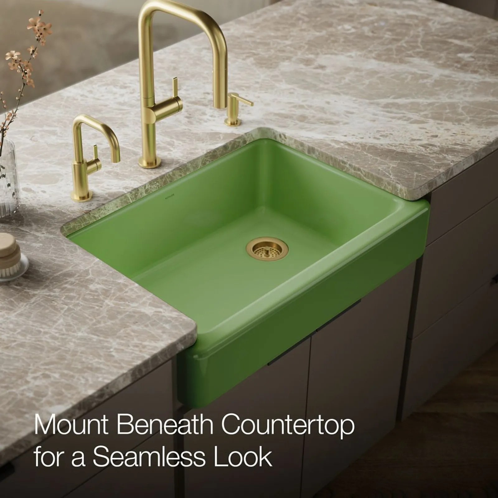 32-1/2" undermount single-bowl farmhouse kitchen sink^Kohler Outlet