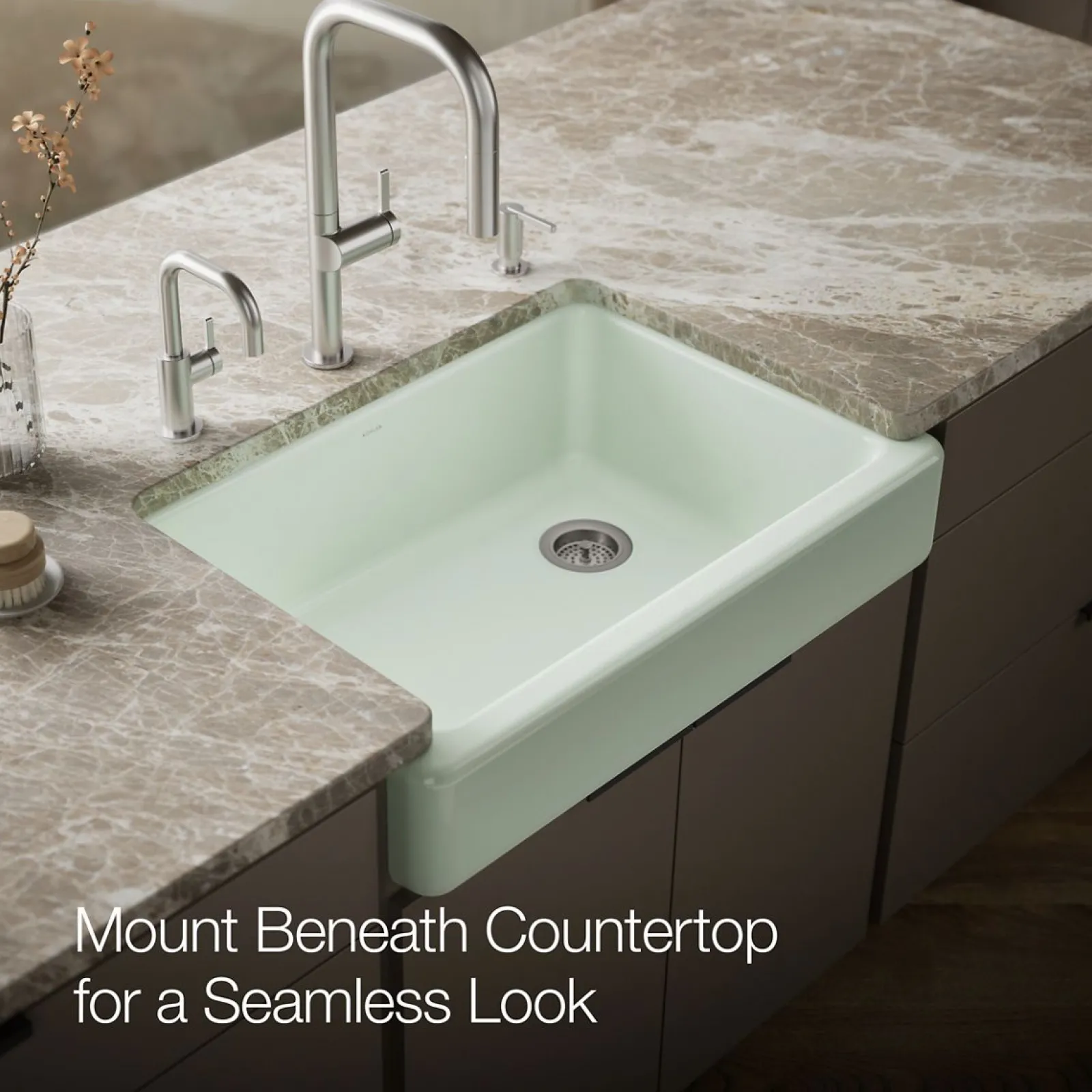 32-1/2" undermount single-bowl farmhouse kitchen sink^Kohler Outlet