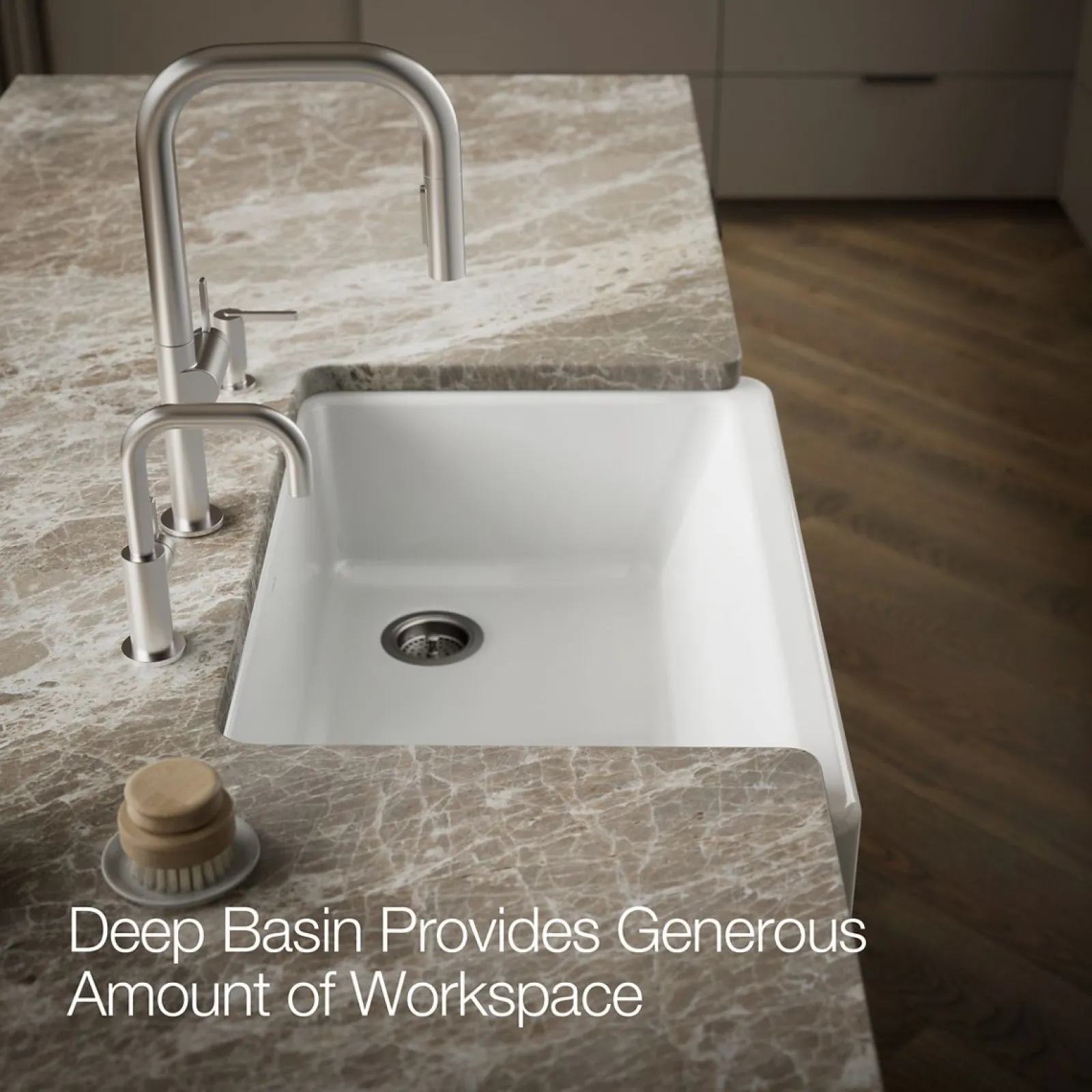 32-1/2" undermount single-bowl farmhouse kitchen sink^Kohler Outlet