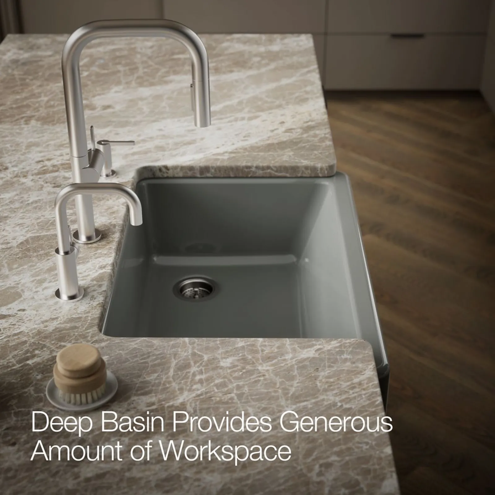 32-1/2" undermount single-bowl farmhouse kitchen sink^Kohler Outlet
