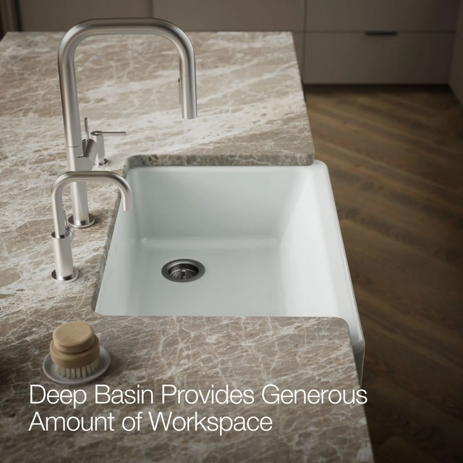 32-1/2" undermount single-bowl farmhouse kitchen sink^Kohler Outlet