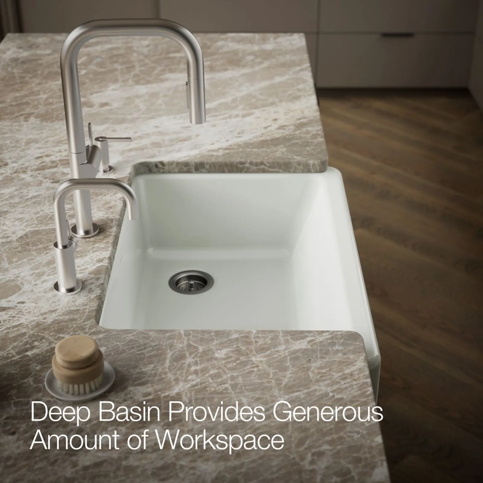 32-1/2" undermount single-bowl farmhouse kitchen sink^Kohler Outlet