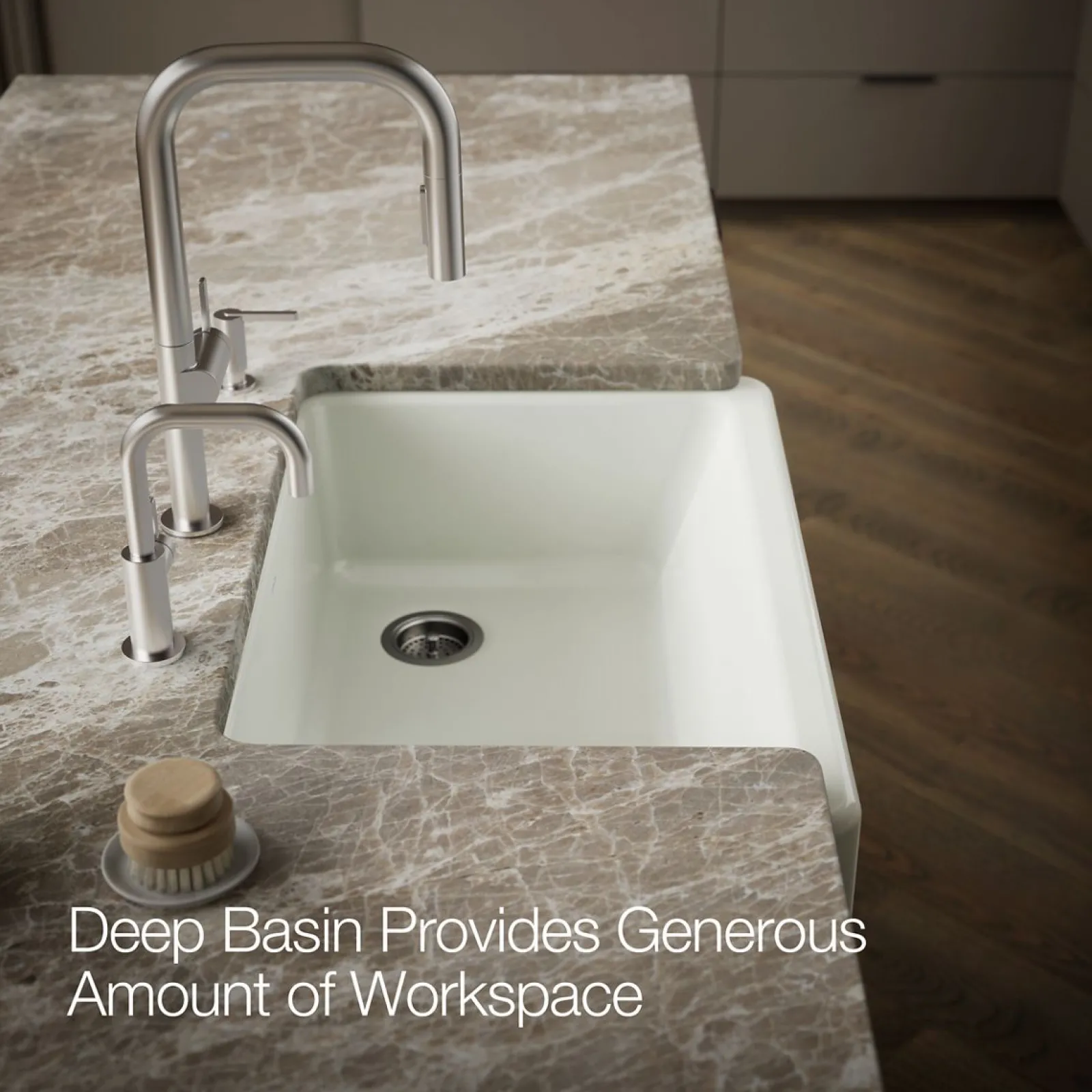32-1/2" undermount single-bowl farmhouse kitchen sink^Kohler Outlet