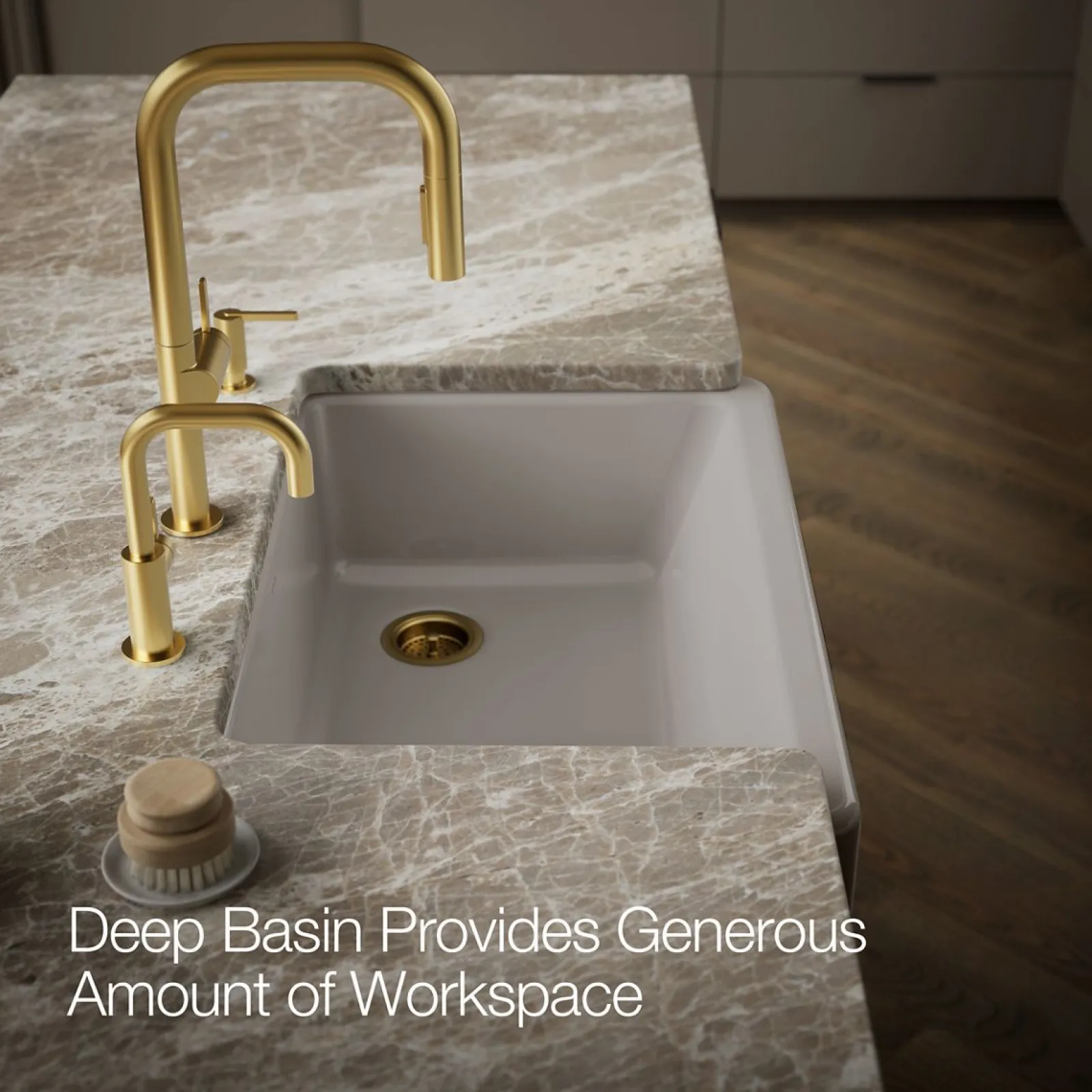 32-1/2" undermount single-bowl farmhouse kitchen sink^Kohler Outlet