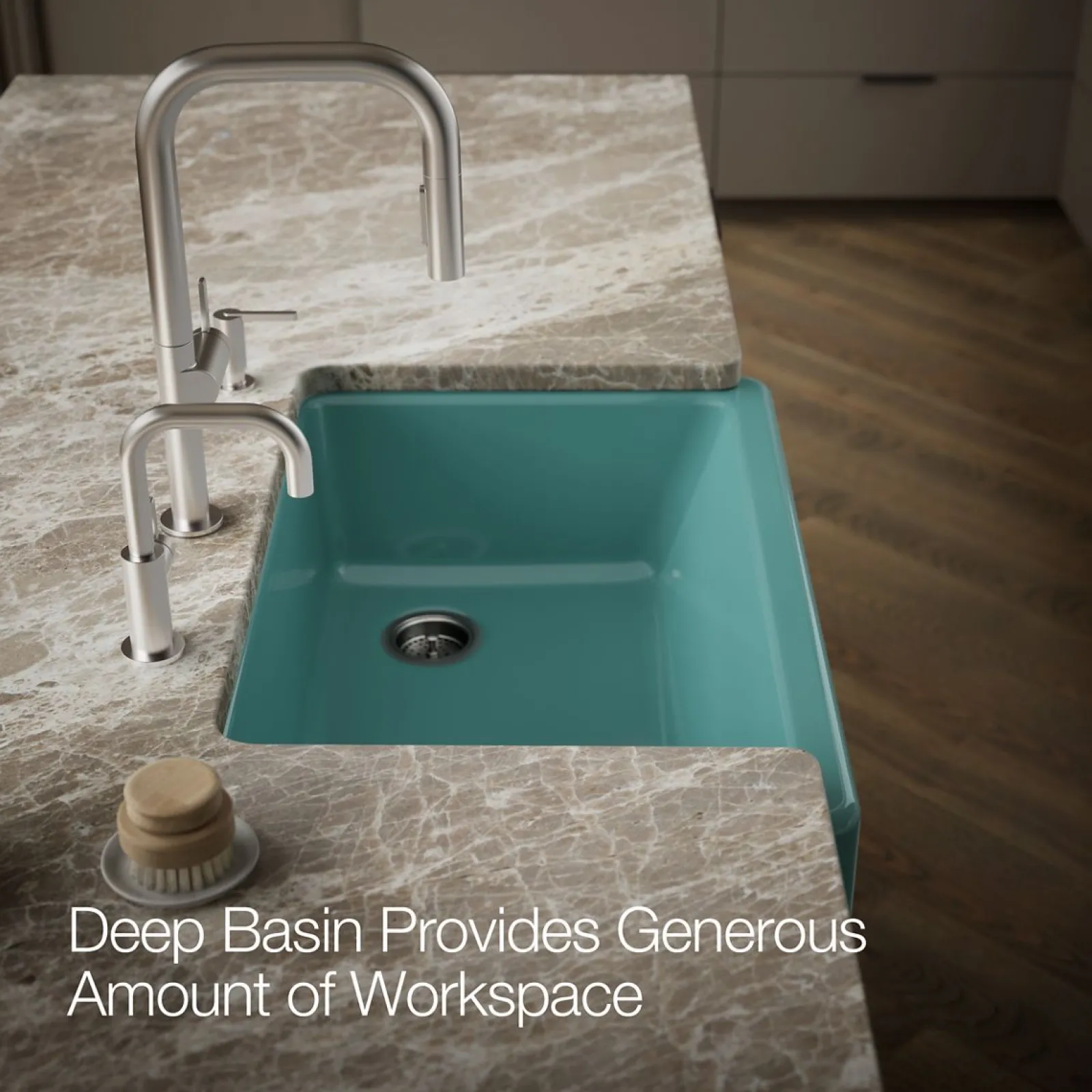 32-1/2" undermount single-bowl farmhouse kitchen sink^Kohler Outlet