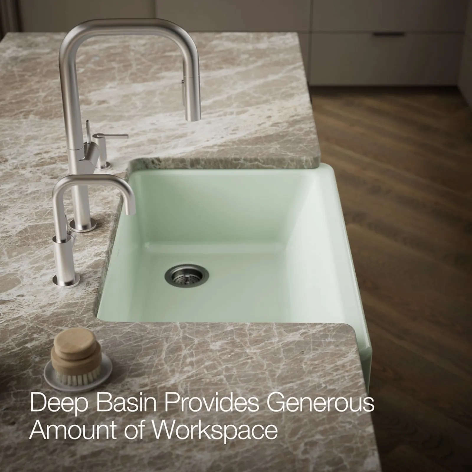 32-1/2" undermount single-bowl farmhouse kitchen sink^Kohler Outlet