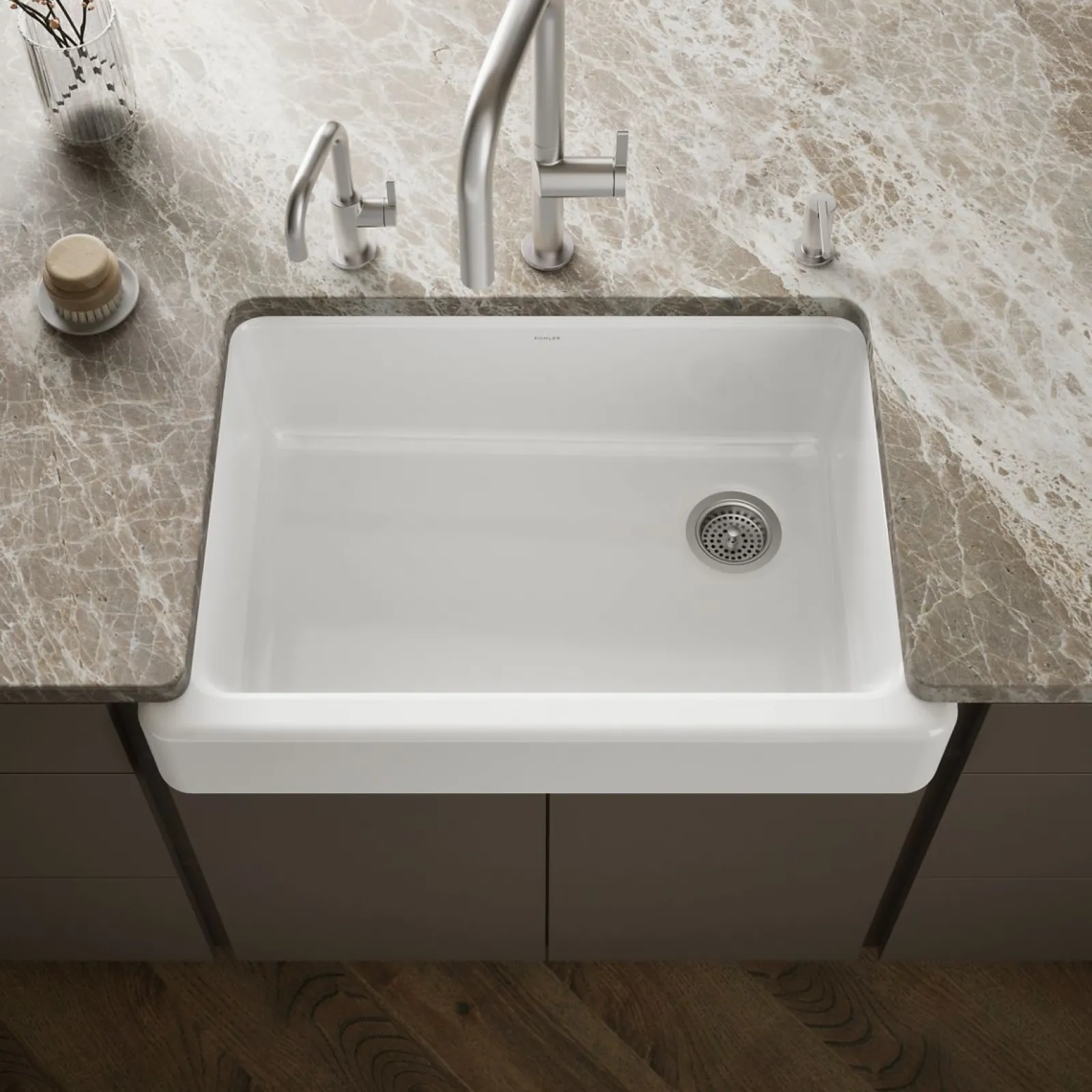 32-1/2" undermount single-bowl farmhouse kitchen sink^Kohler Outlet
